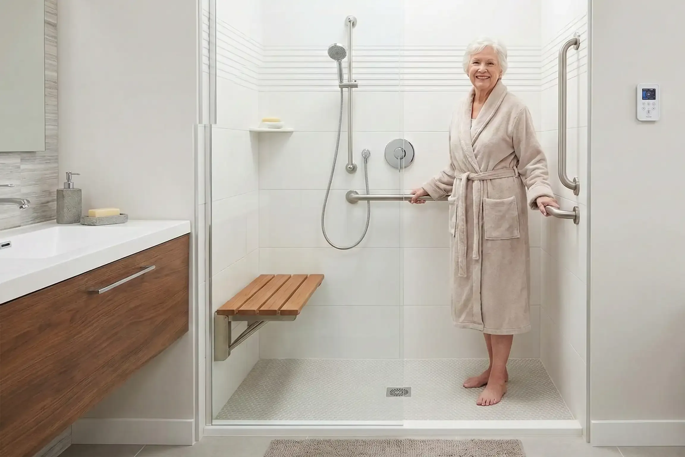 Image installateur douche senior 5 douche pmr france